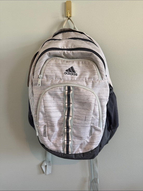 adidas Handbags - adidas Heather Gray and Black Multi-Pocket Backpack